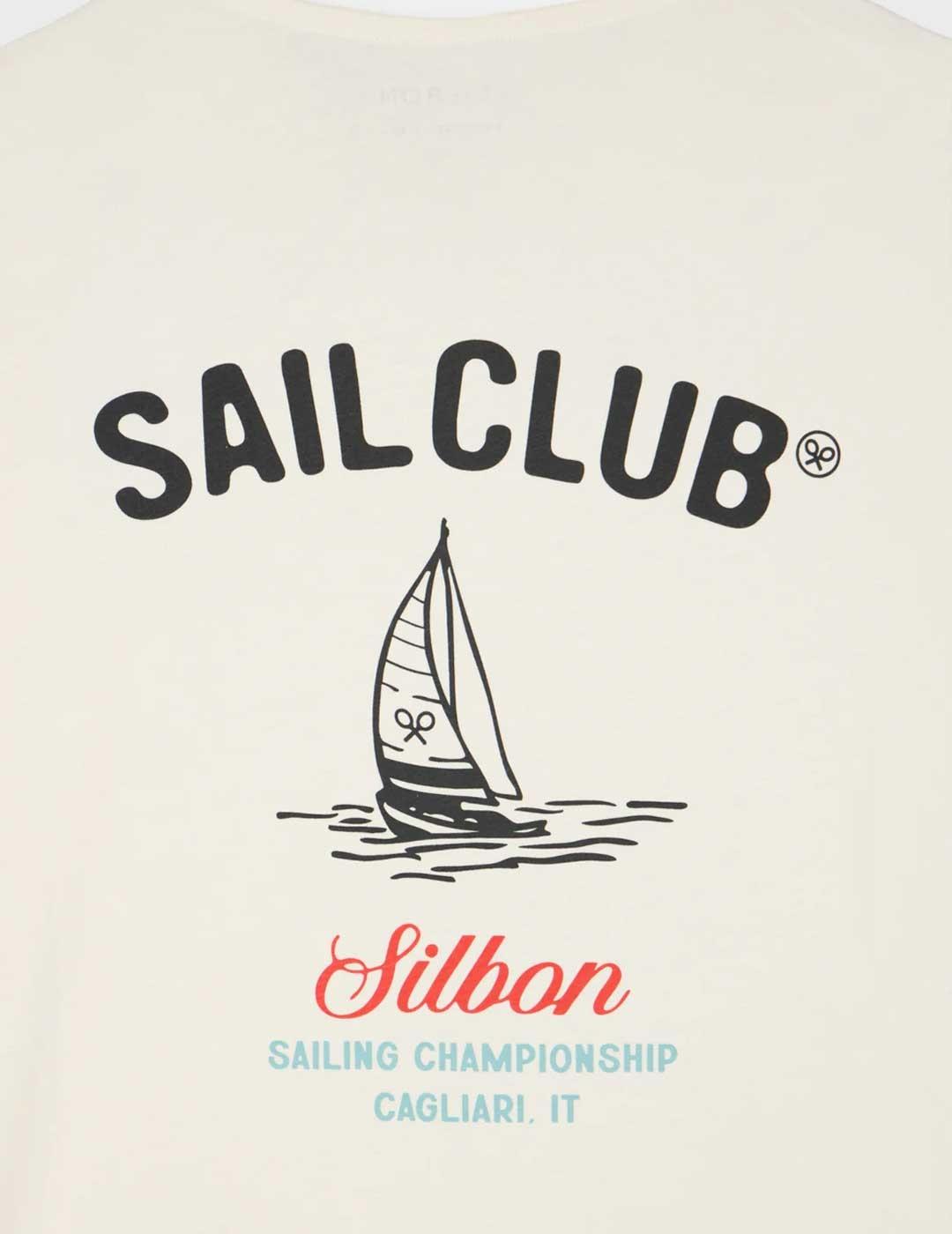 Silbon Sail Club camiseta beige para hombre