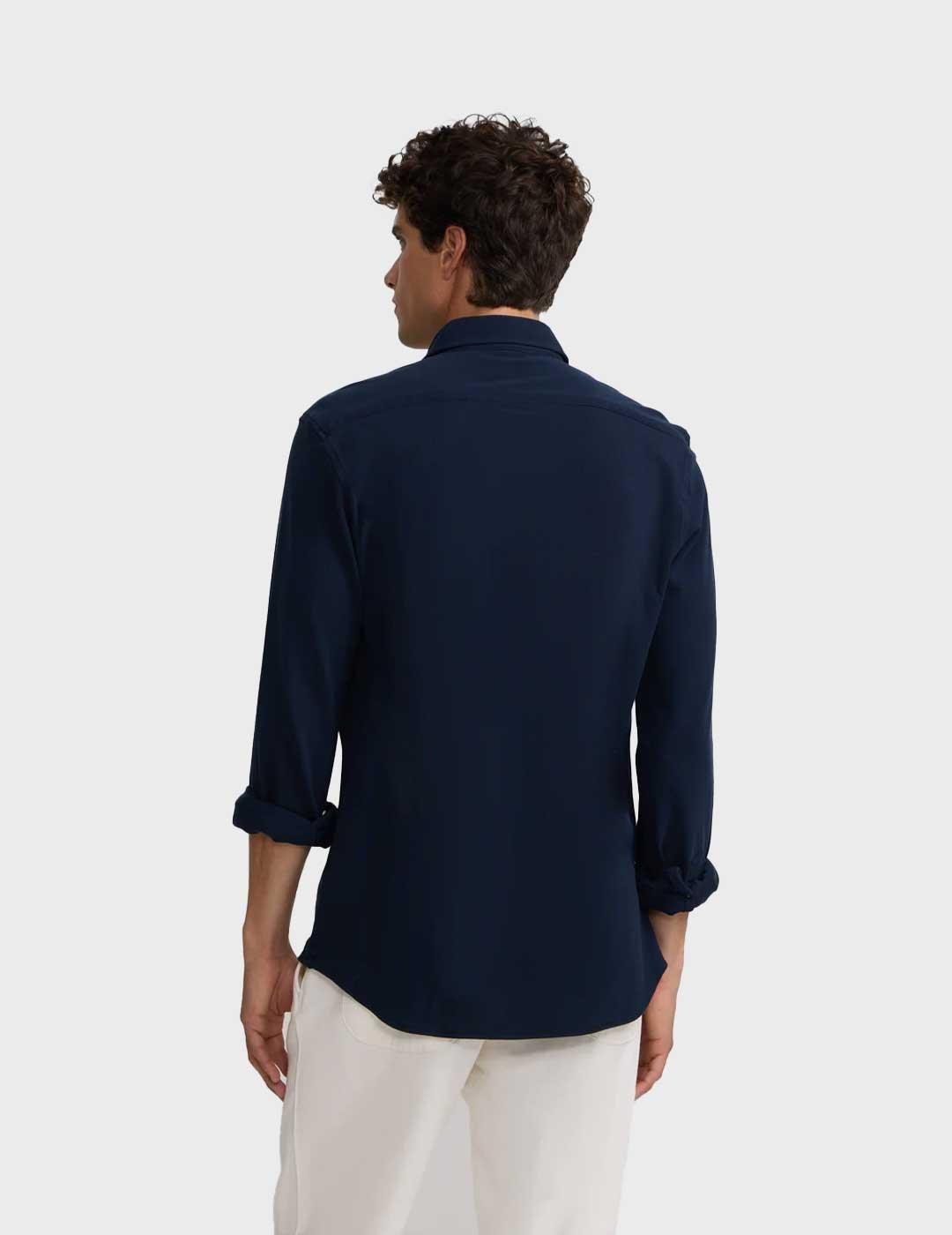 Silbon Sport micropique comfort camisa marina para hombre