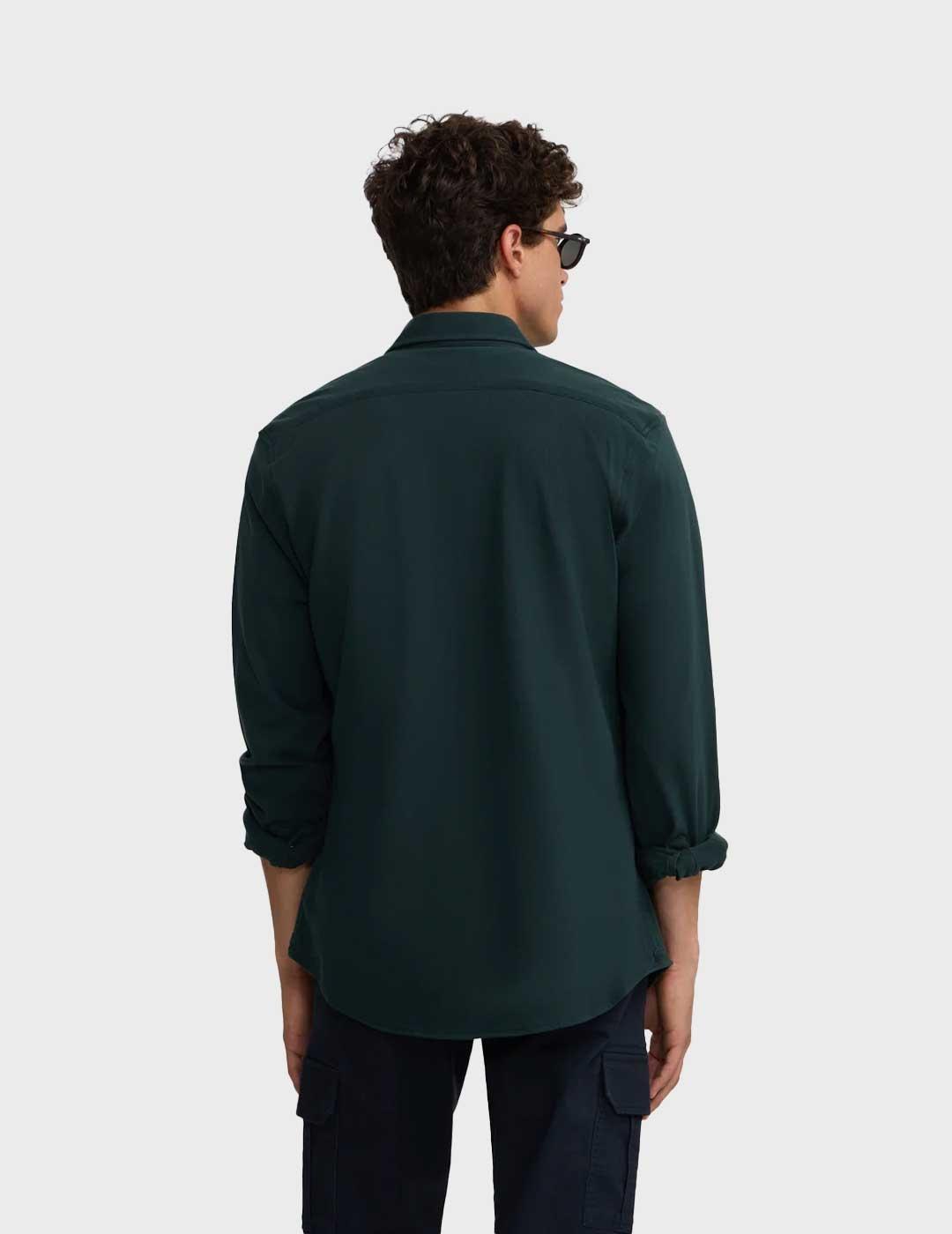 Silbon Sport micropique comfort camisa verde para hombre