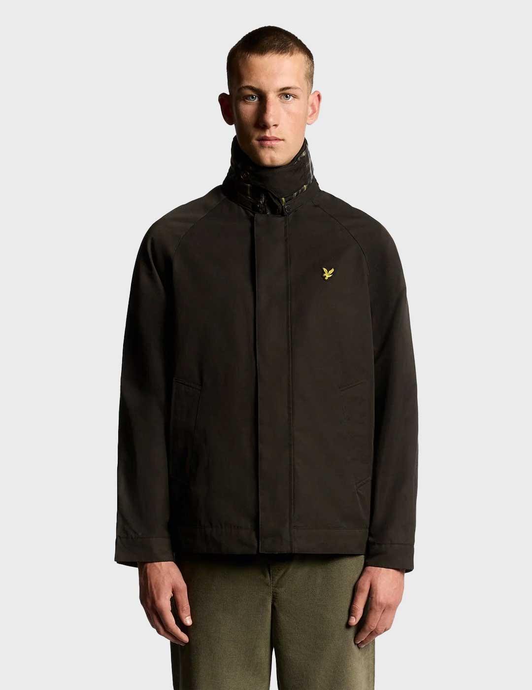 Lyle & Scott Hunting chaqueta negra de tartan para hombre