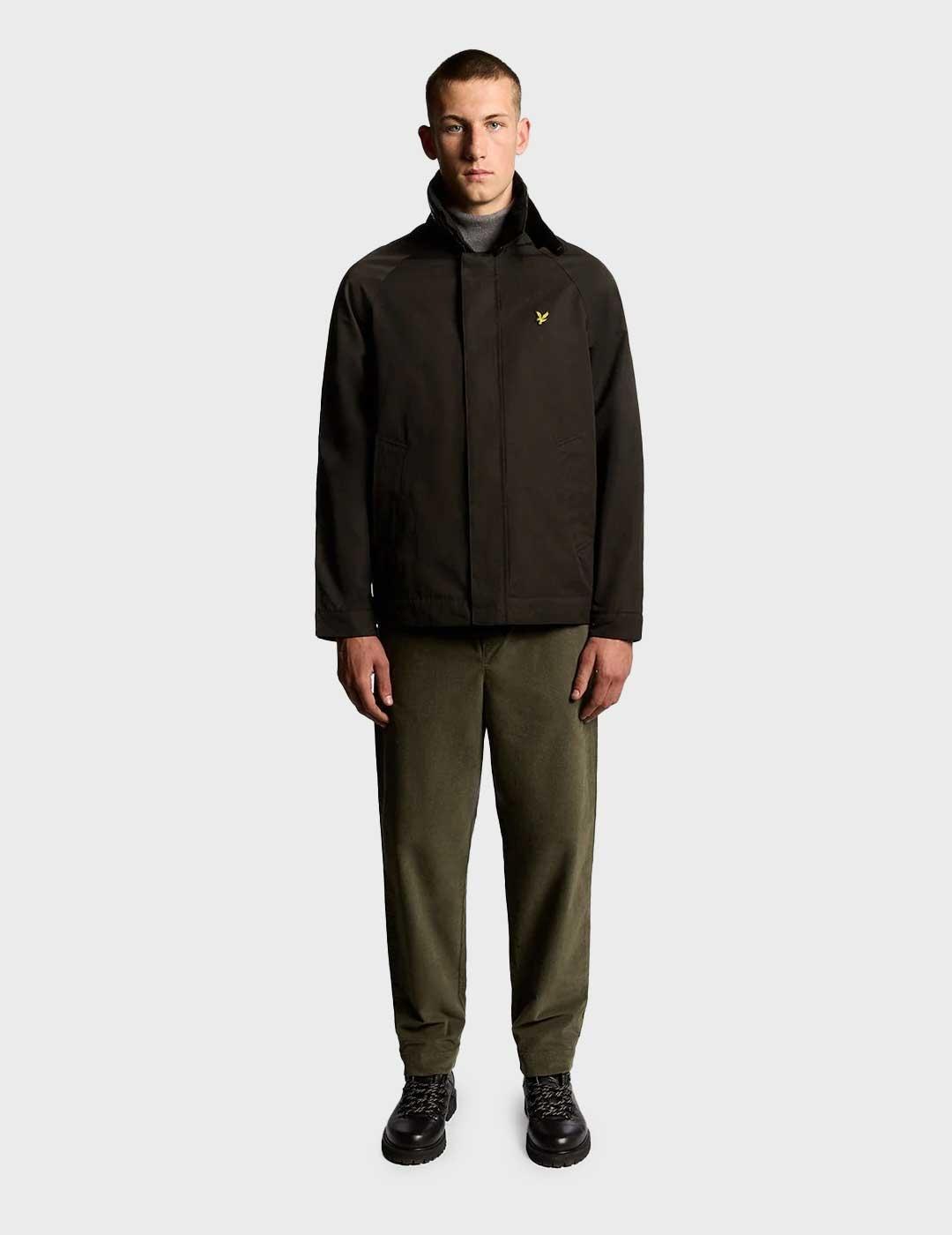 Lyle & Scott Hunting chaqueta negra de tartan para hombre