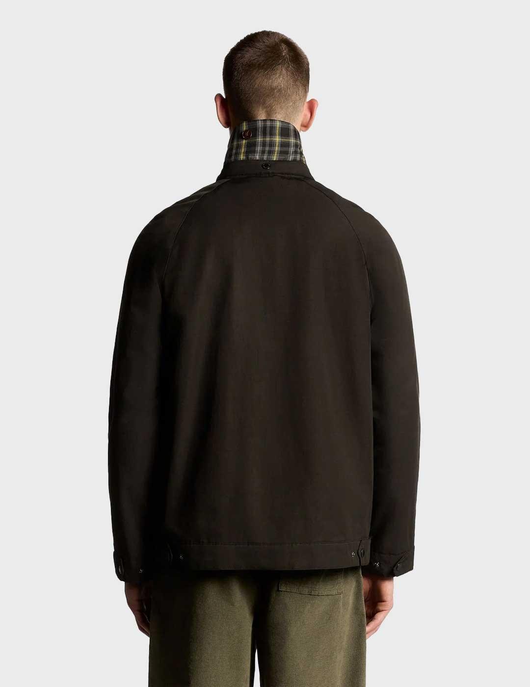 Lyle & Scott Hunting chaqueta negra de tartan para hombre