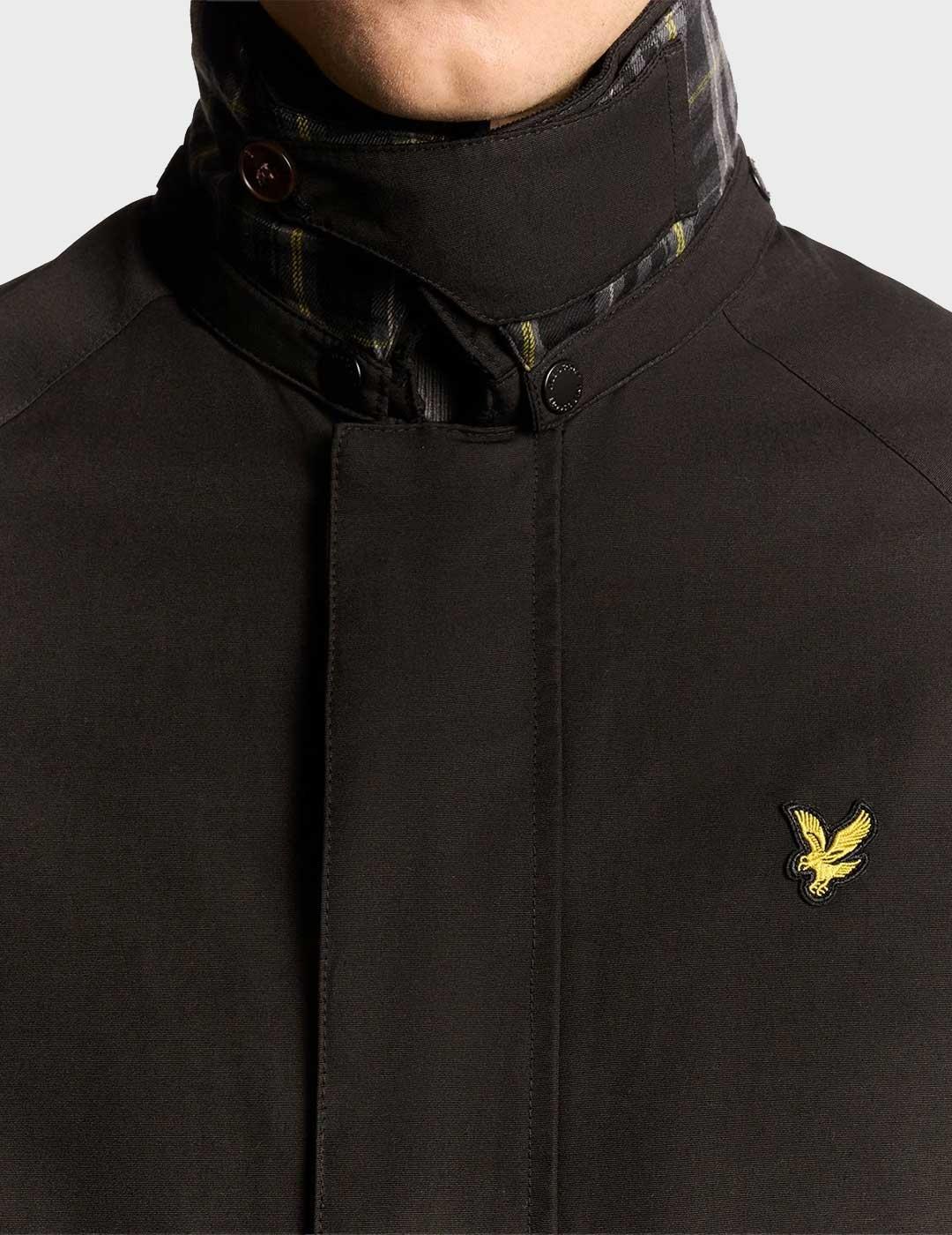 Lyle & Scott Hunting chaqueta negra de tartan para hombre