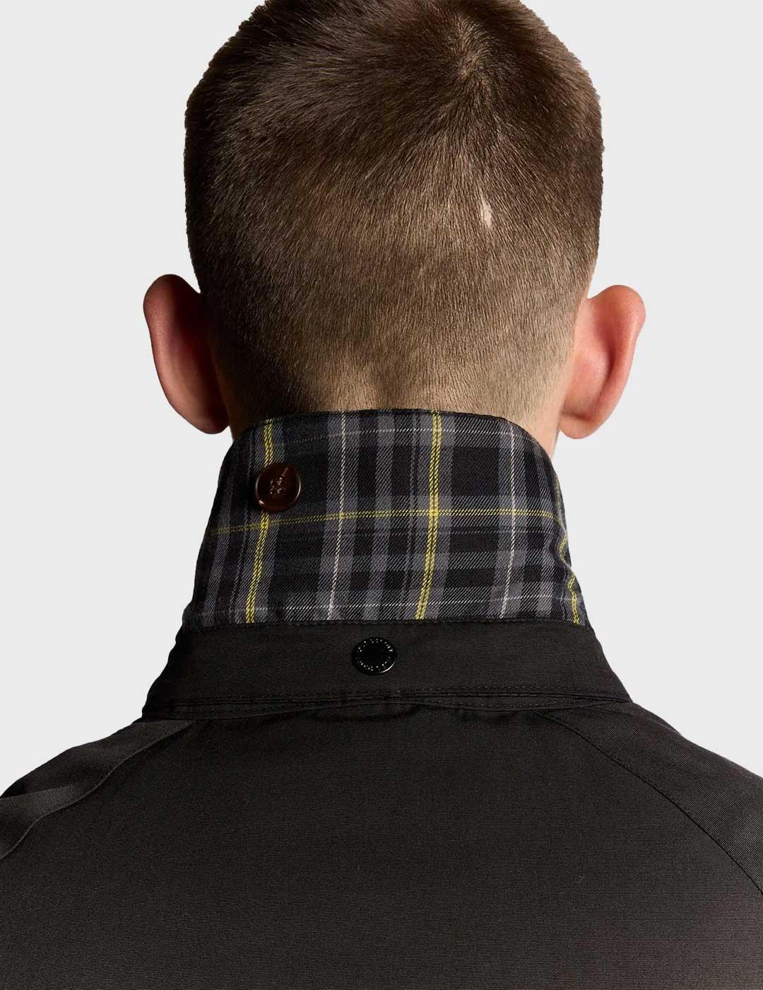 Lyle & Scott Hunting chaqueta negra de tartan para hombre
