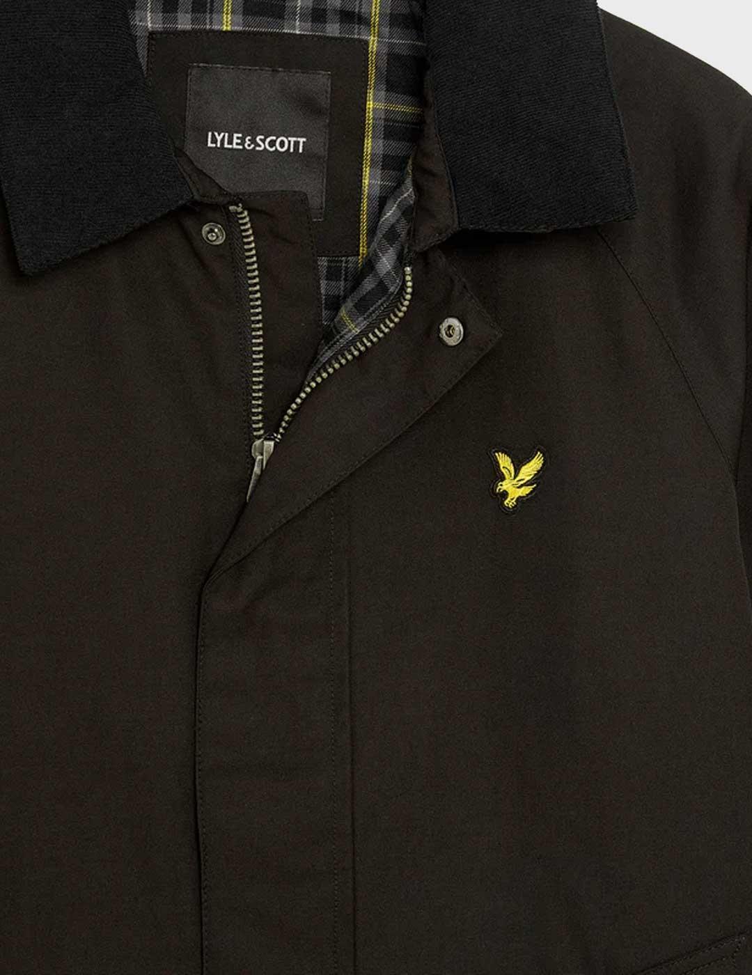 Lyle & Scott Hunting chaqueta negra de tartan para hombre
