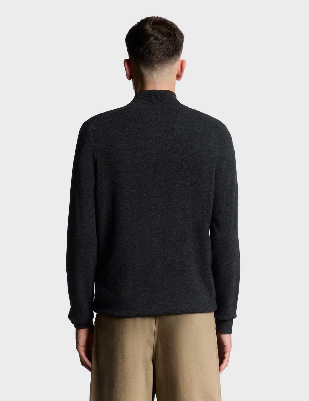 Lyle & Scott Lambswool Blend jersey negro para hombre