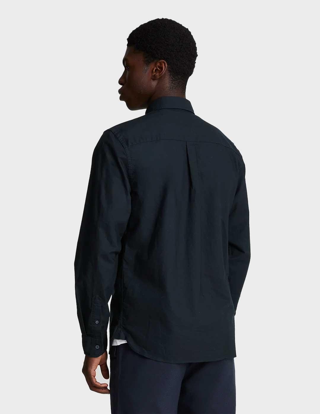 Lyle & Scott Plain Oxford camisa azul marino para hombre