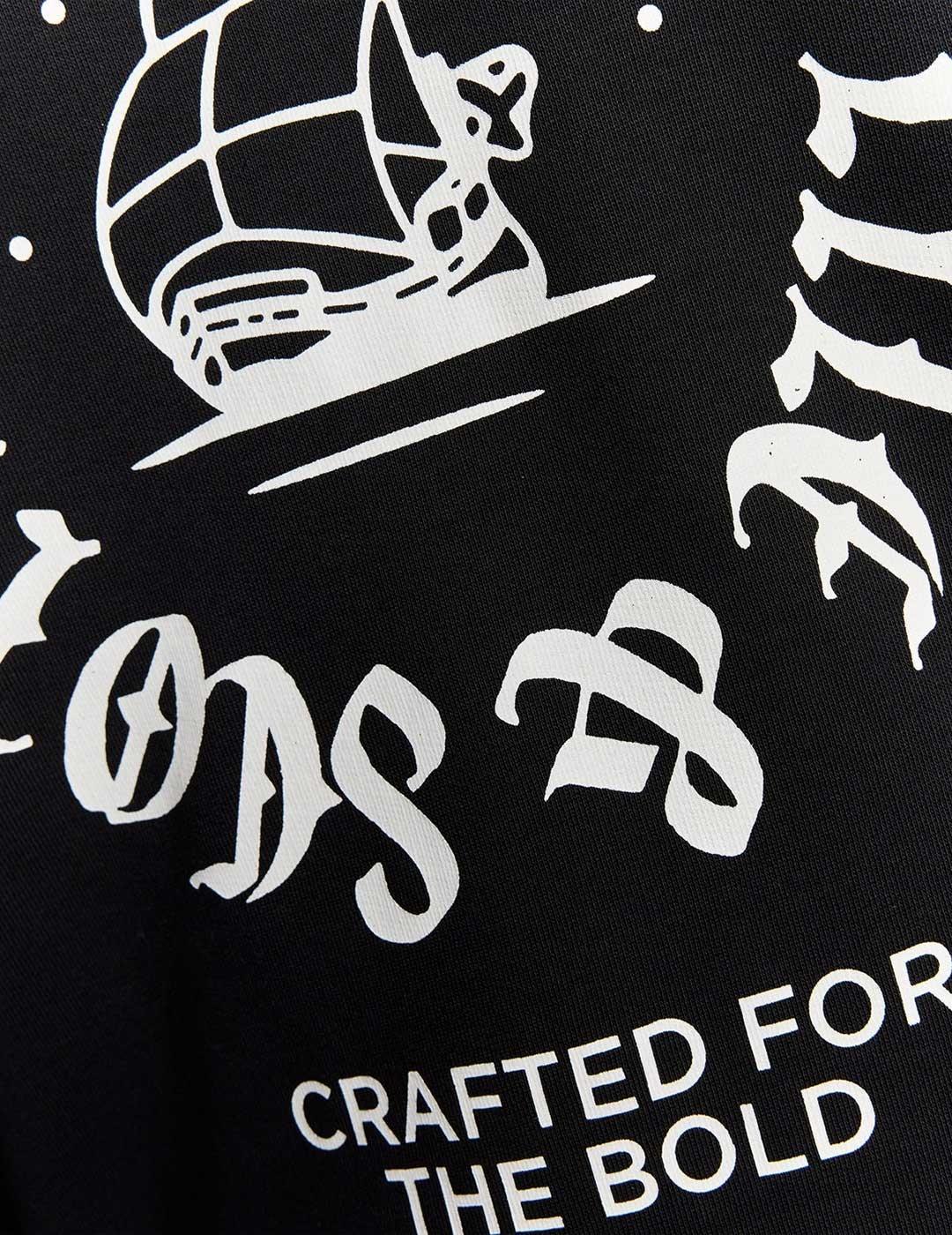 Lyle & Scott Ship Insignia sudadera negra para hombre