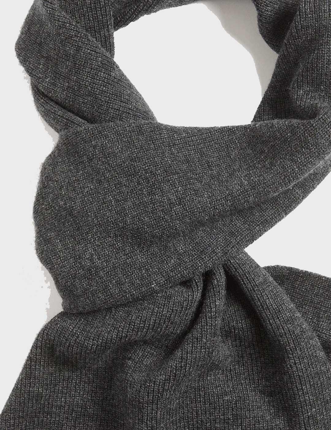 Lyle & Scott Lambswool Ribbed bufanda gris para hombre