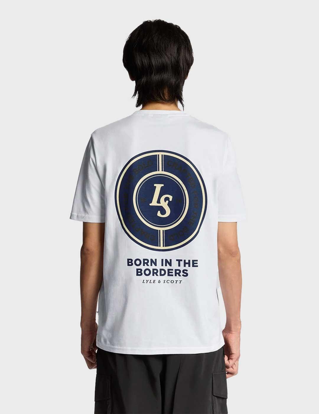 Lyle & Scott Born In The Borders camiseta blanca para hombre
