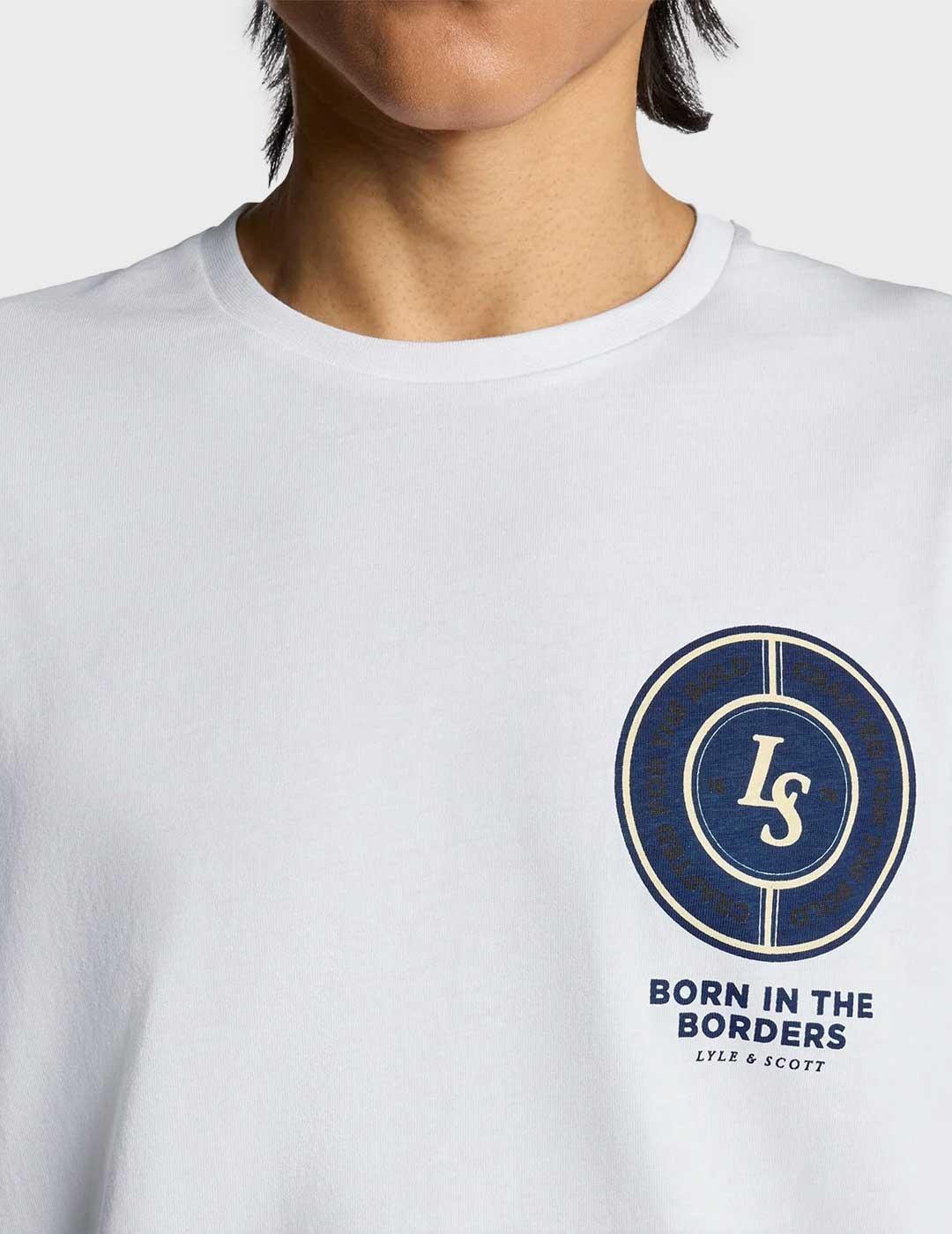 Lyle & Scott Born In The Borders camiseta blanca para hombre
