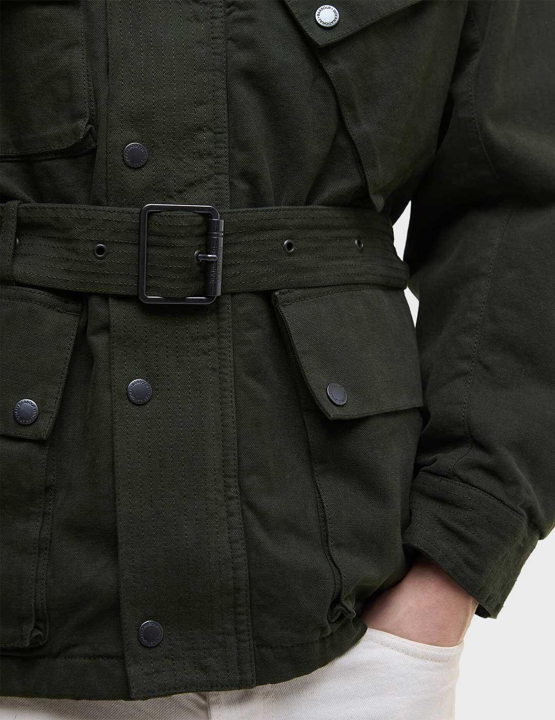 Barbour International Washed Casual chaqueta verde hombre