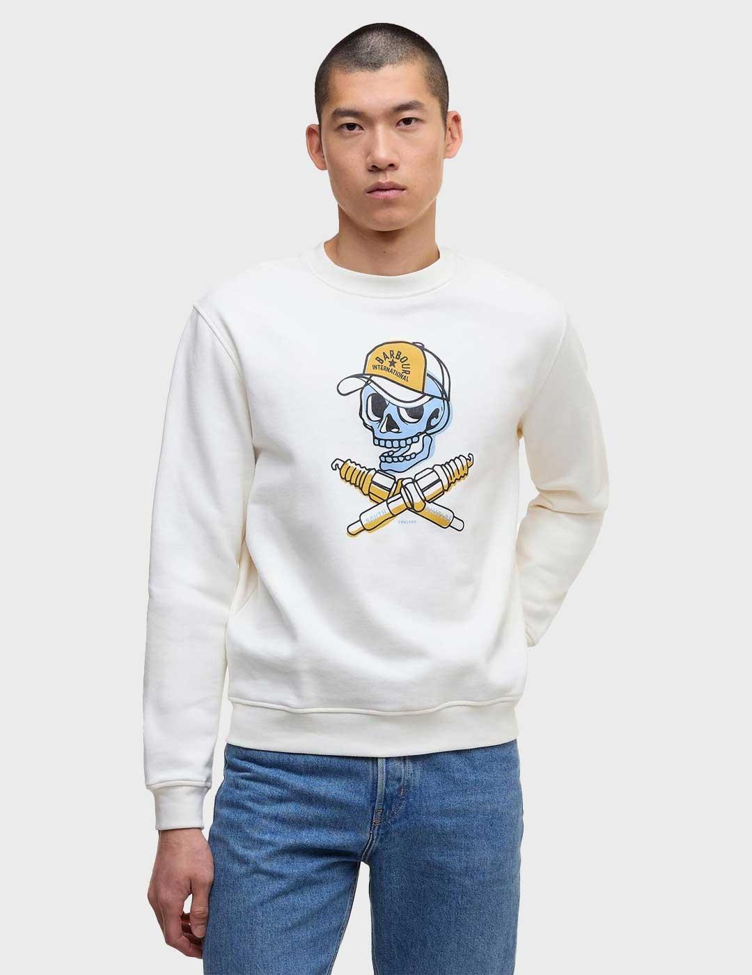 Barbour International Morgan sudadera beige para hombre