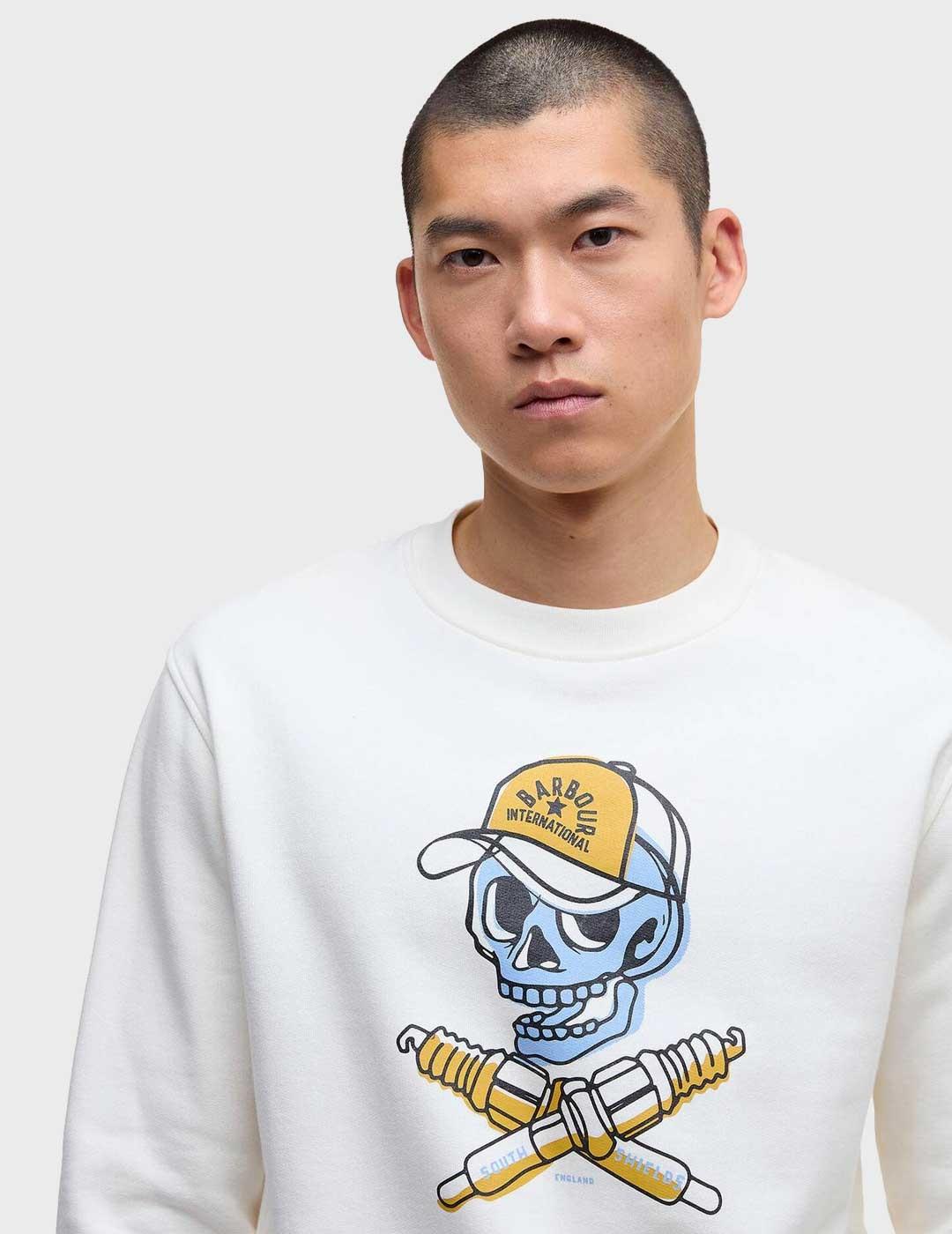 Barbour International Morgan sudadera beige para hombre