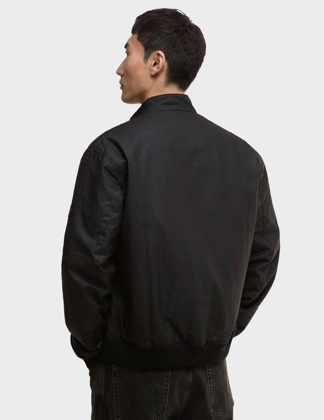 Barbour International Traction Wax chaqueta negra hombre