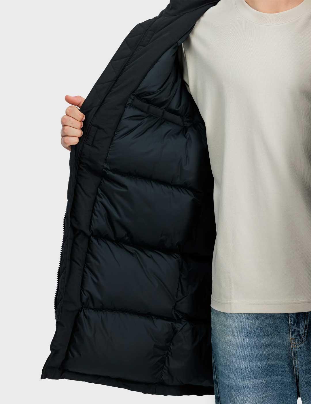 Alpha Puffer Parka Winter abrigo negro para hombre