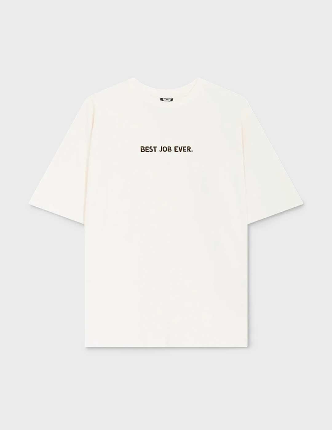 Kaotiko Best Job Ever camsieta blanca para hombre