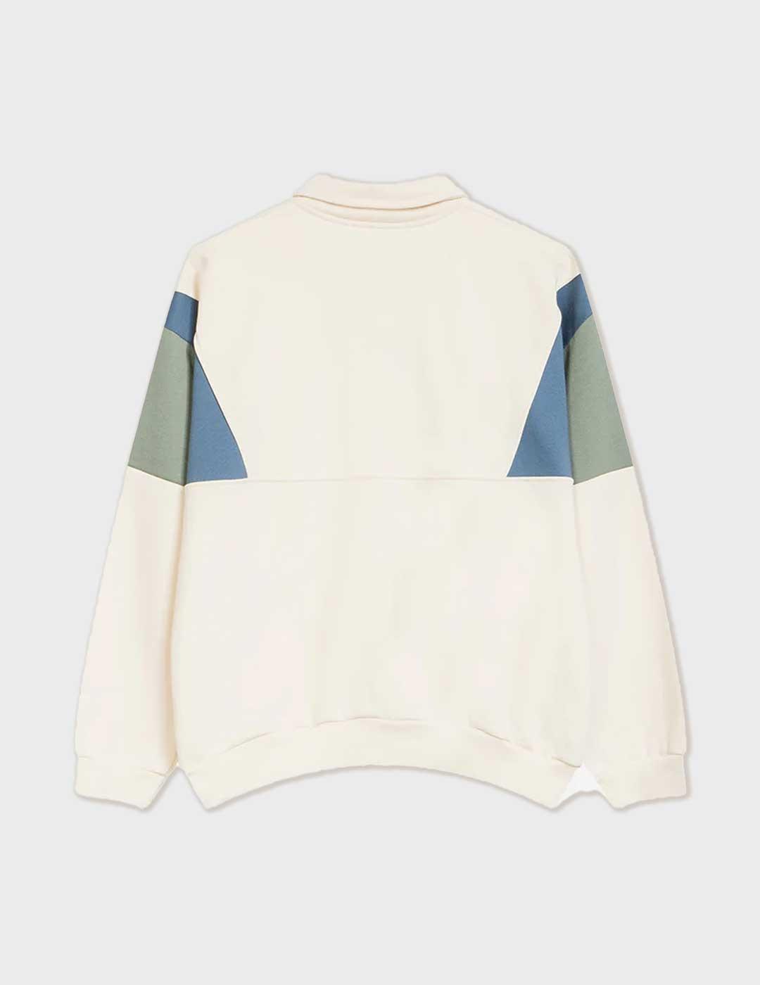 Kaotiko Harry sudadera blanca cuello polo para hombre