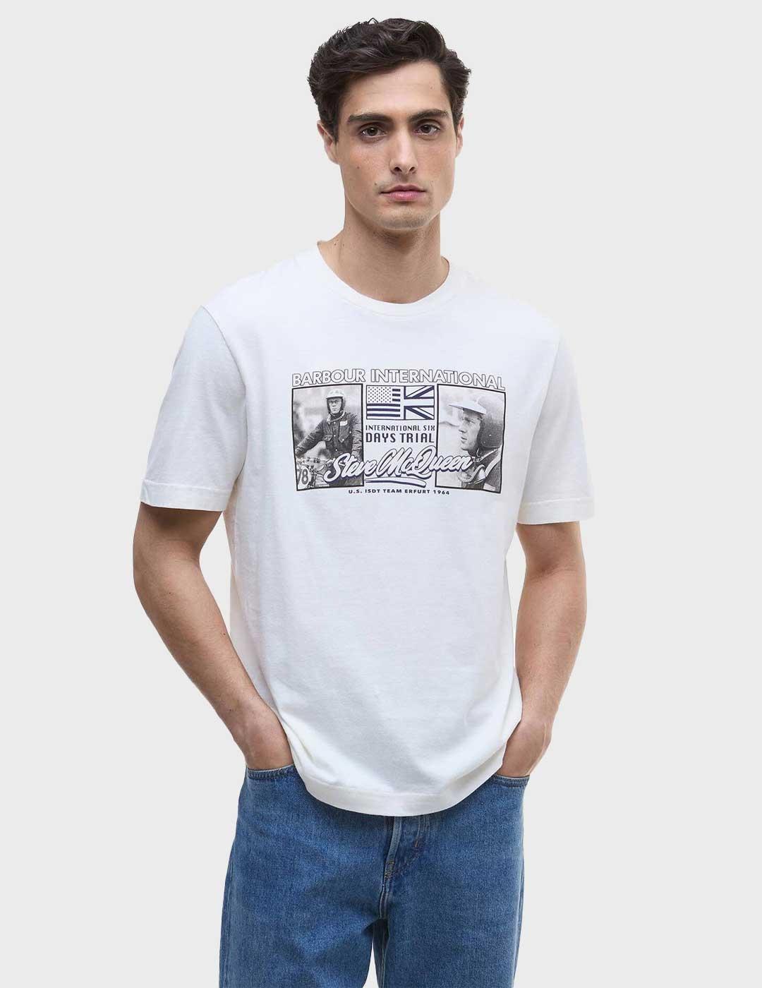 Barbour International Multon camiseta biege para hombre