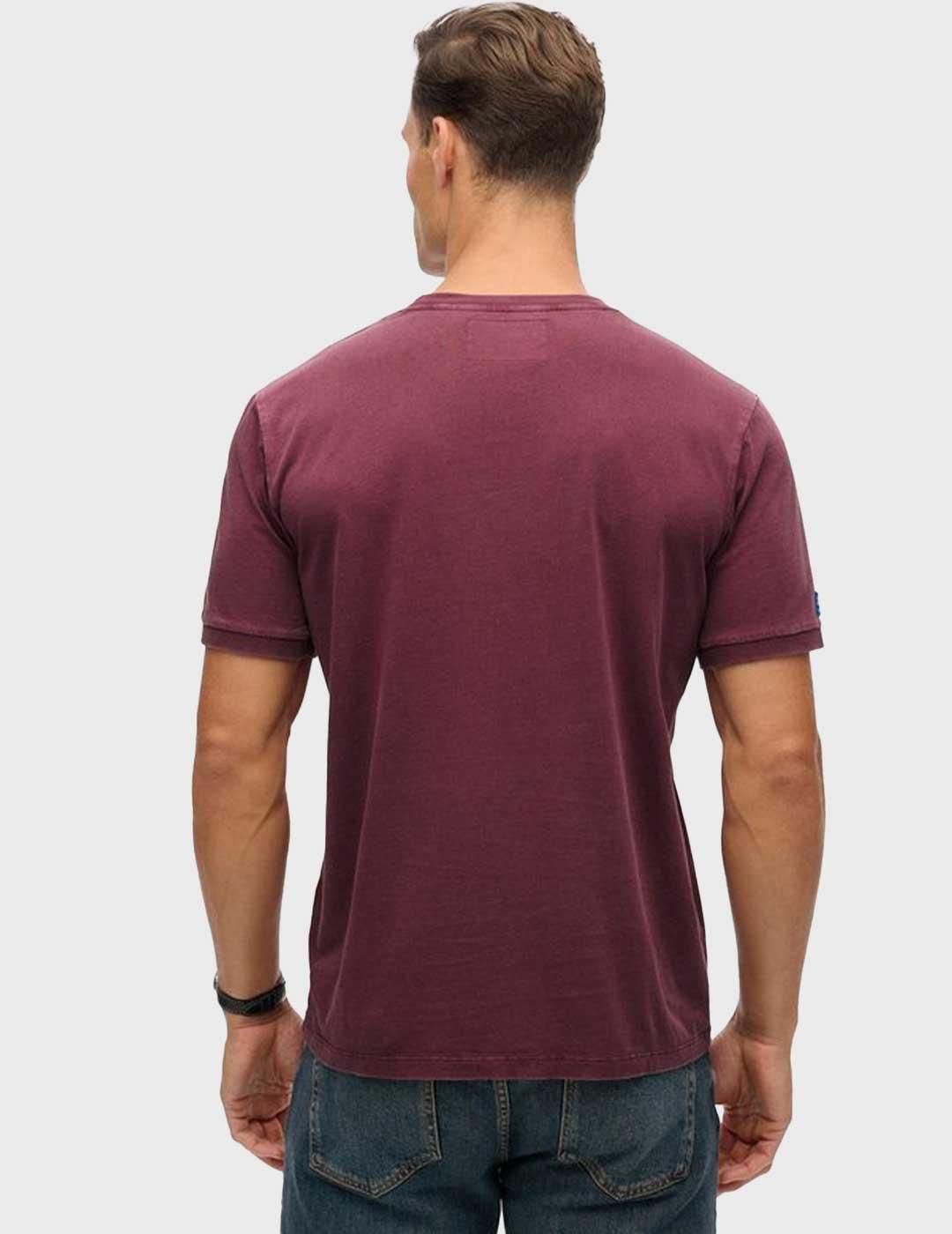 Superdry Heritage Tab Loose camiseta granate