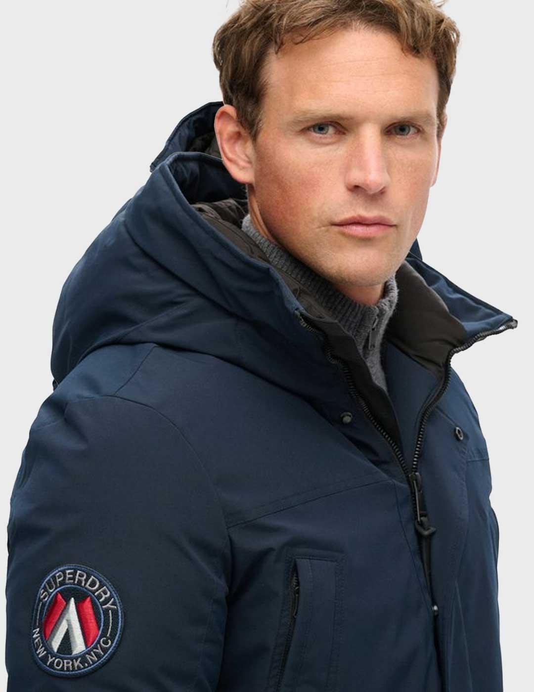 Superdry City Padded abrigo azul marino para hombre