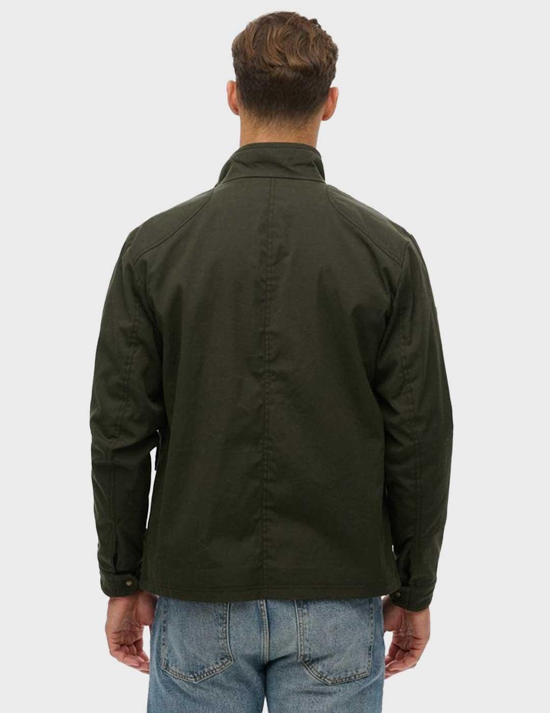 Superdry Merchant Wax Race chaqueta verde para hombre