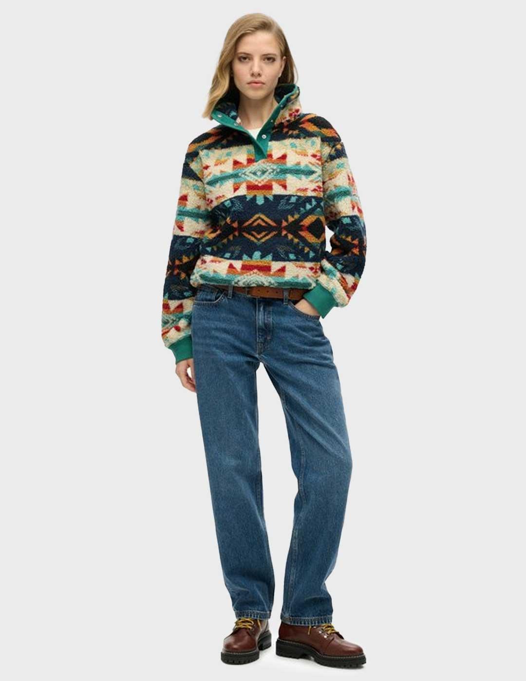 Superdry Super Soft Printe jersey multicolor para mujer