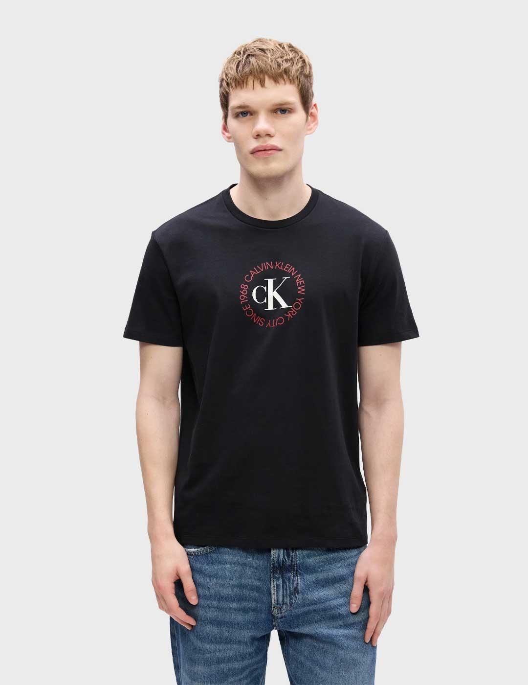 Calvin Klein Circle camiseta negra para hombre