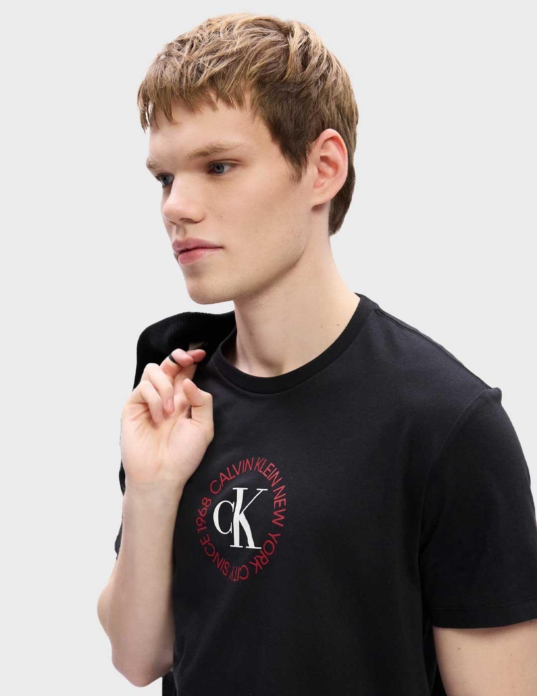 Calvin Klein Circle camiseta negra para hombre