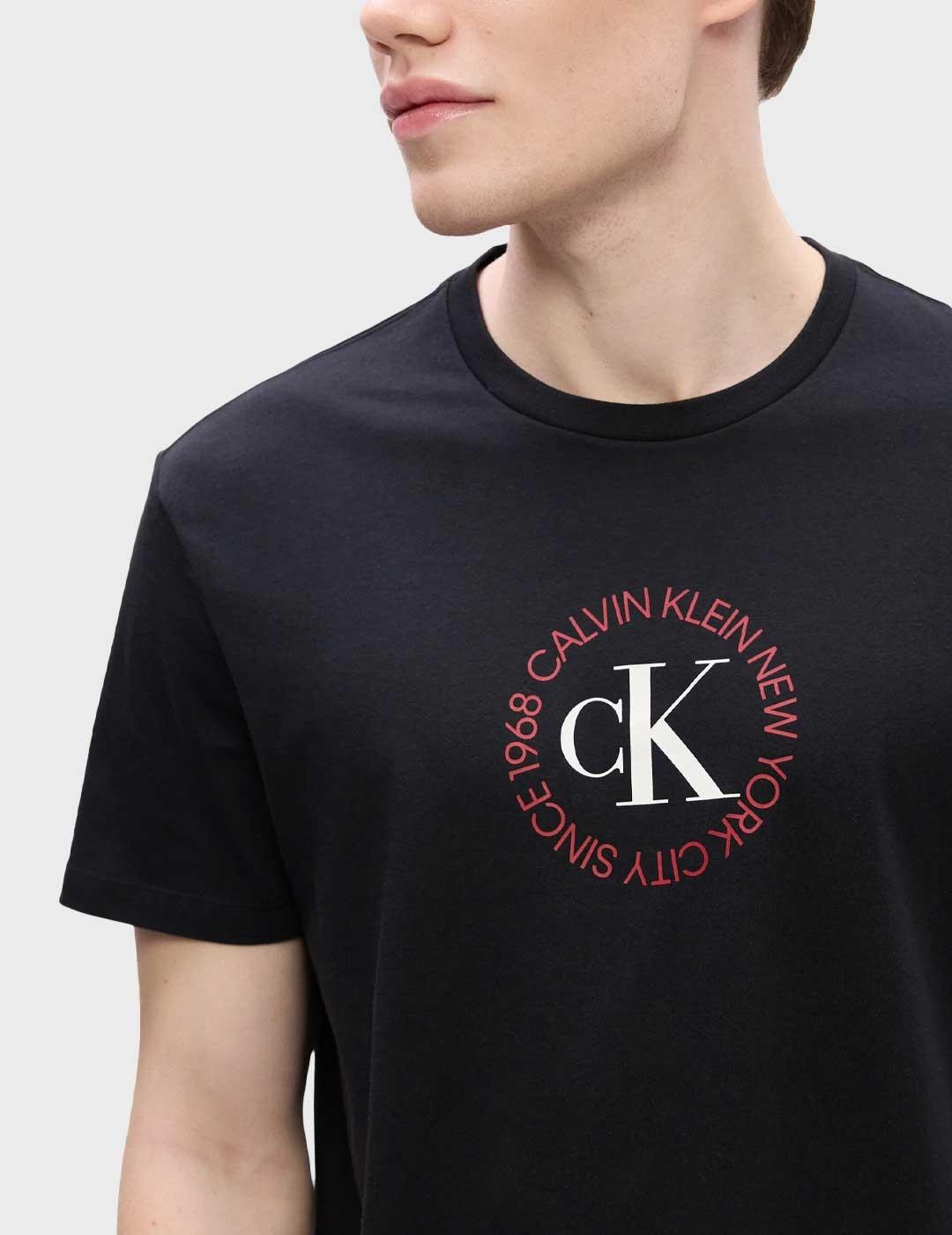 Calvin Klein Circle camiseta negra para hombre