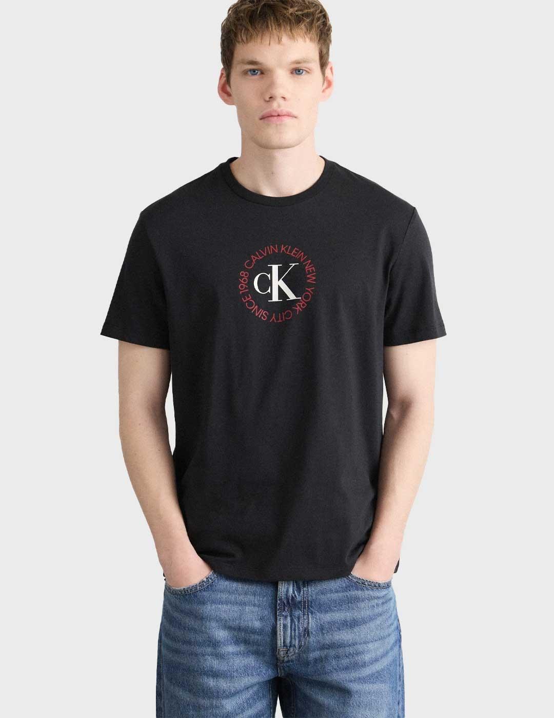 Calvin Klein Circle camiseta negra para hombre