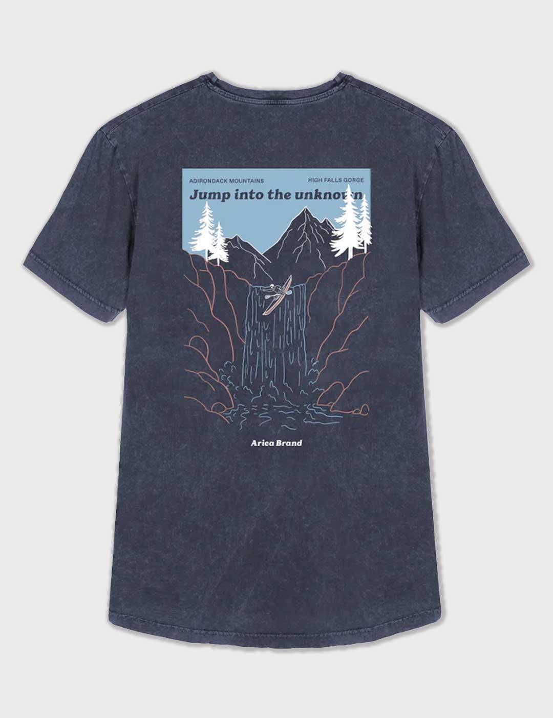 Arica Brand Adirondack camiseta azul marino hombre y mujer