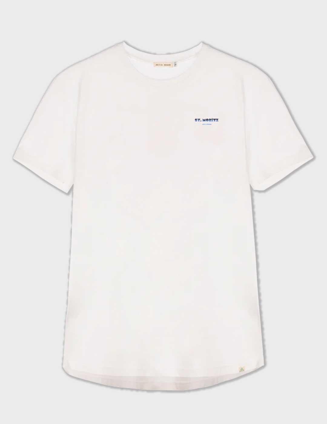 Arica Brand St Mortiz camiseta blanca para hombre y mujer