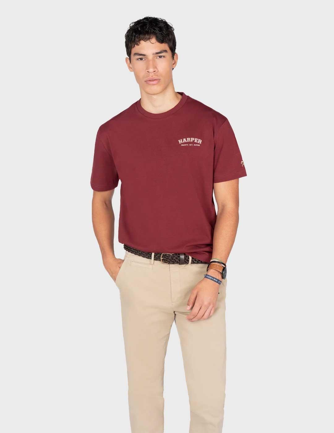 Harper & Neyer Michigan camiseta granate para hombre