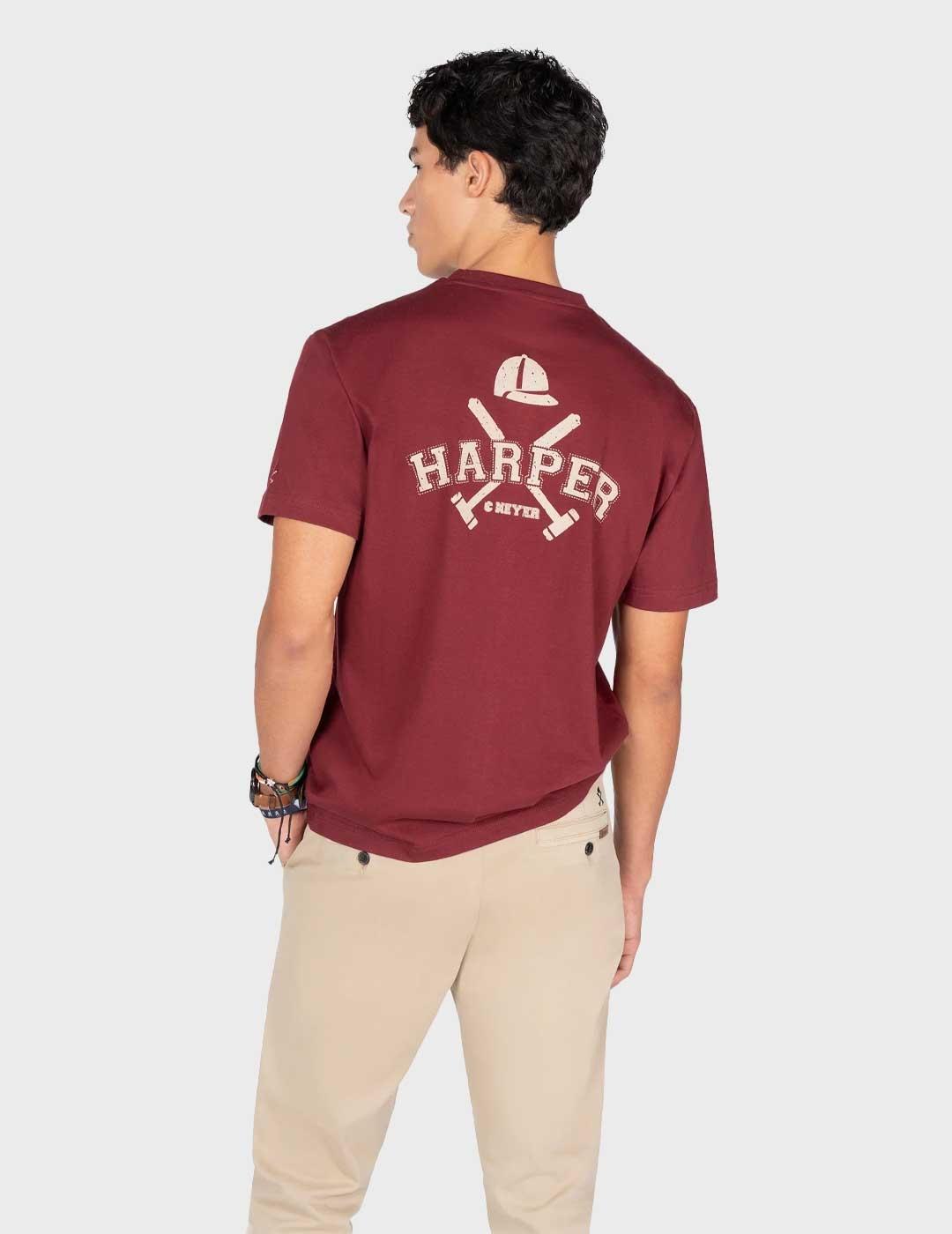 Harper & Neyer Michigan camiseta granate para hombre