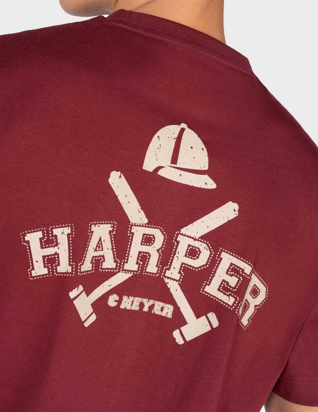 Harper & Neyer Michigan camiseta granate para hombre