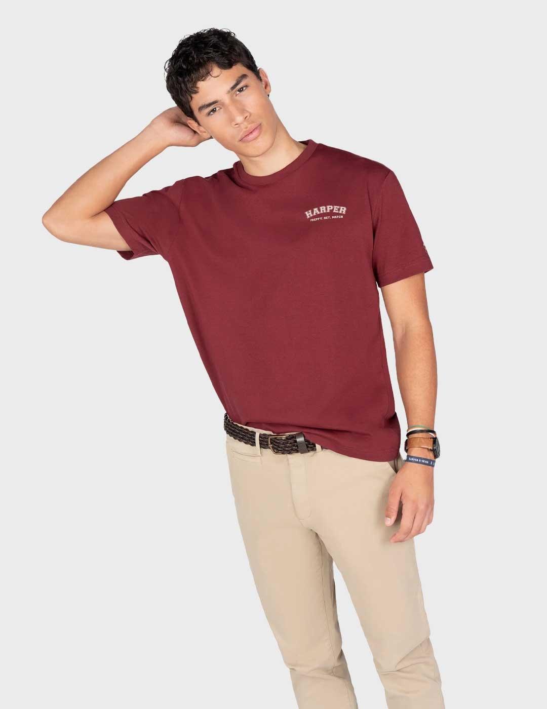 Harper & Neyer Michigan camiseta granate para hombre