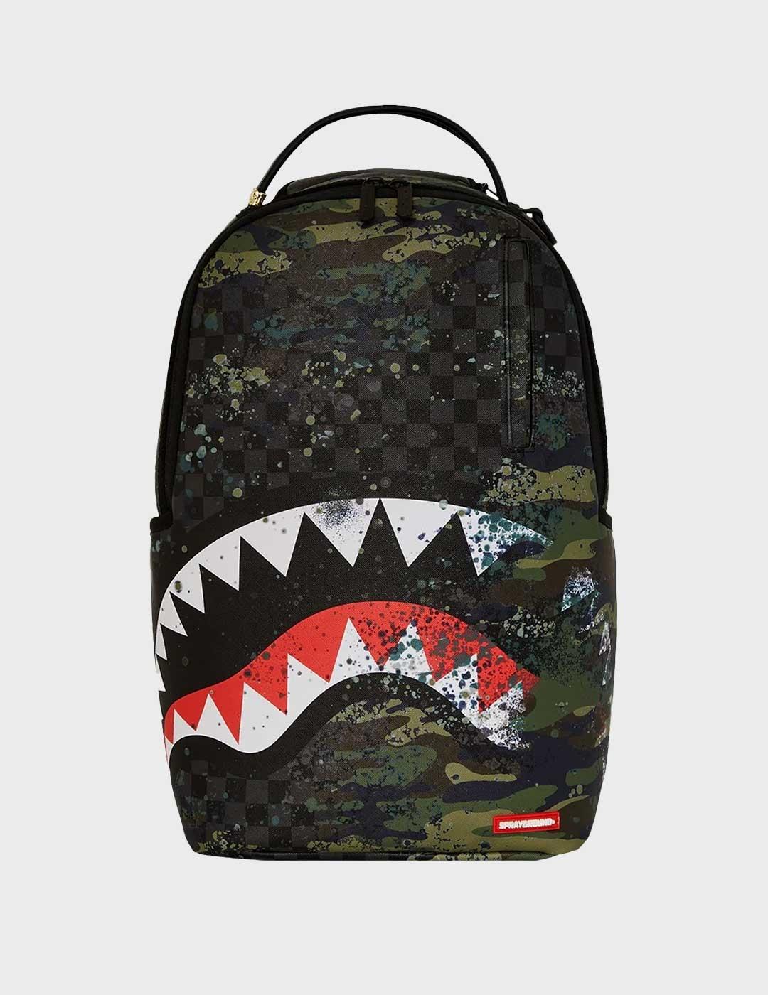 Sprayground Camo Splash mochila verde para hombre y mujer