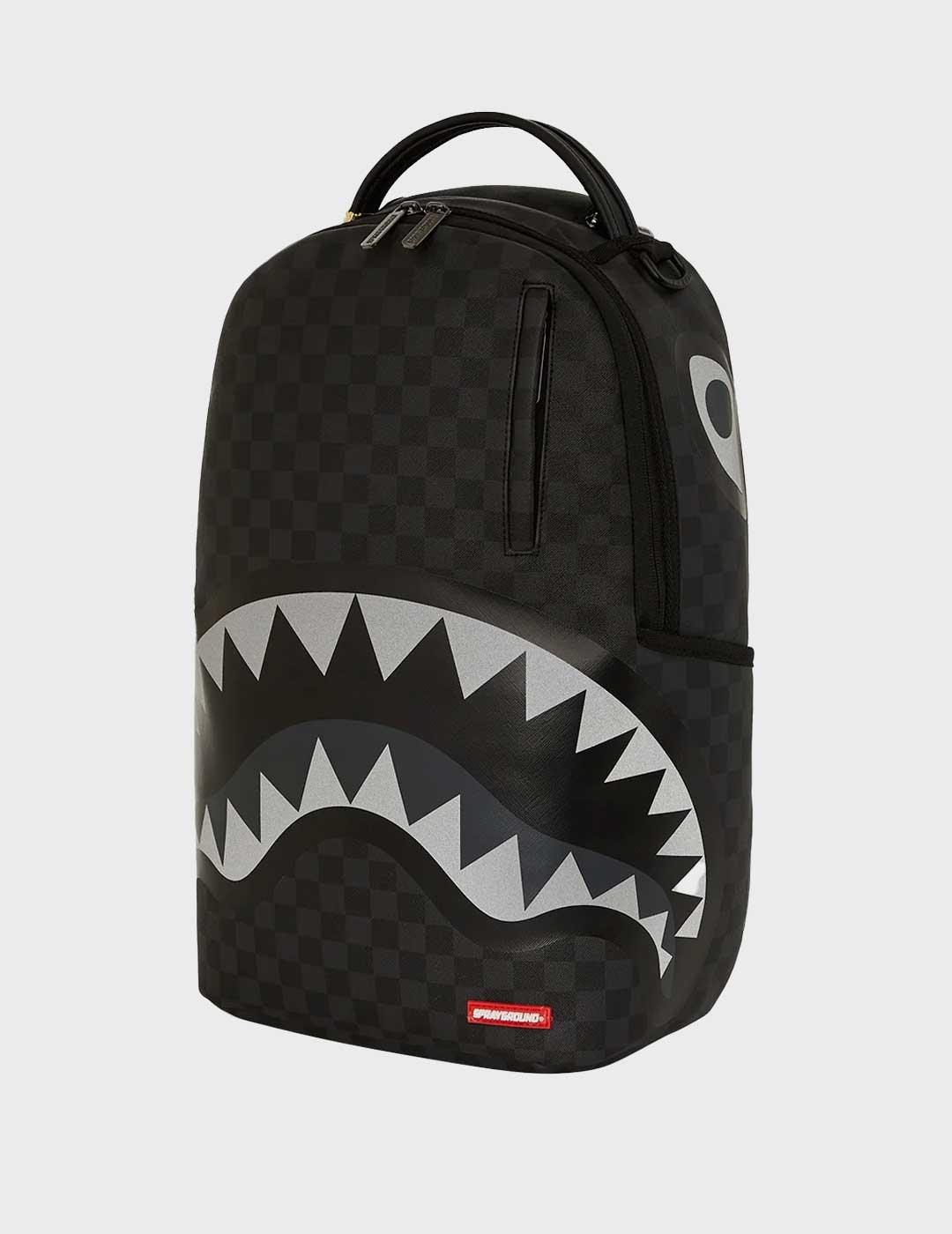 Sprayground Lights Out Sharks mochila negra hombre y mujer