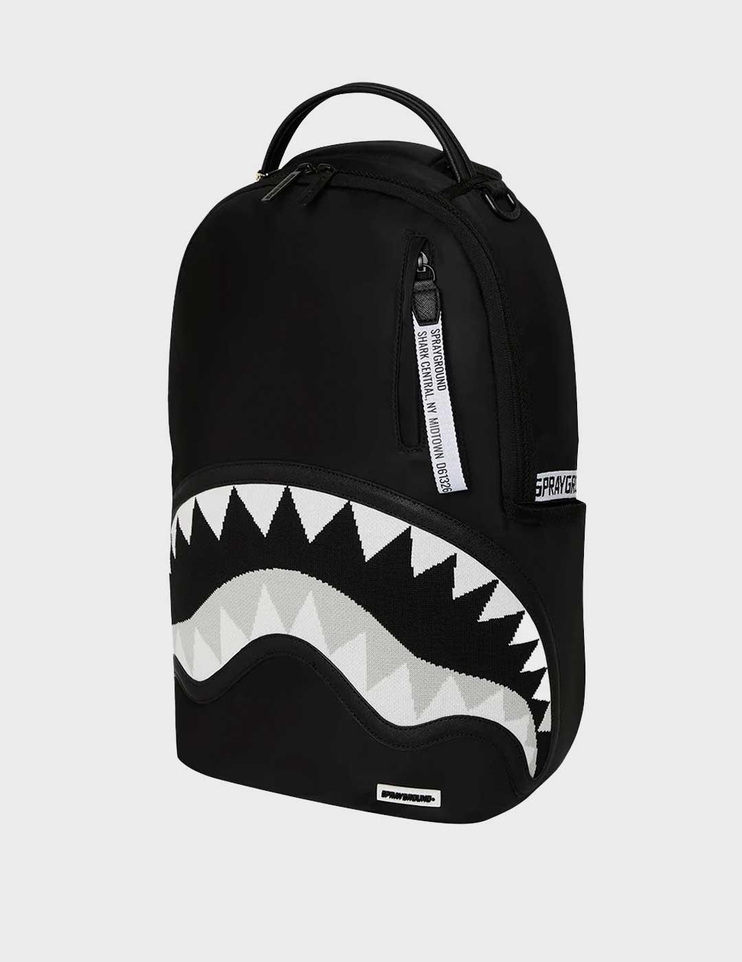 Sprayground Shark Central mochila negra hombre y mujer