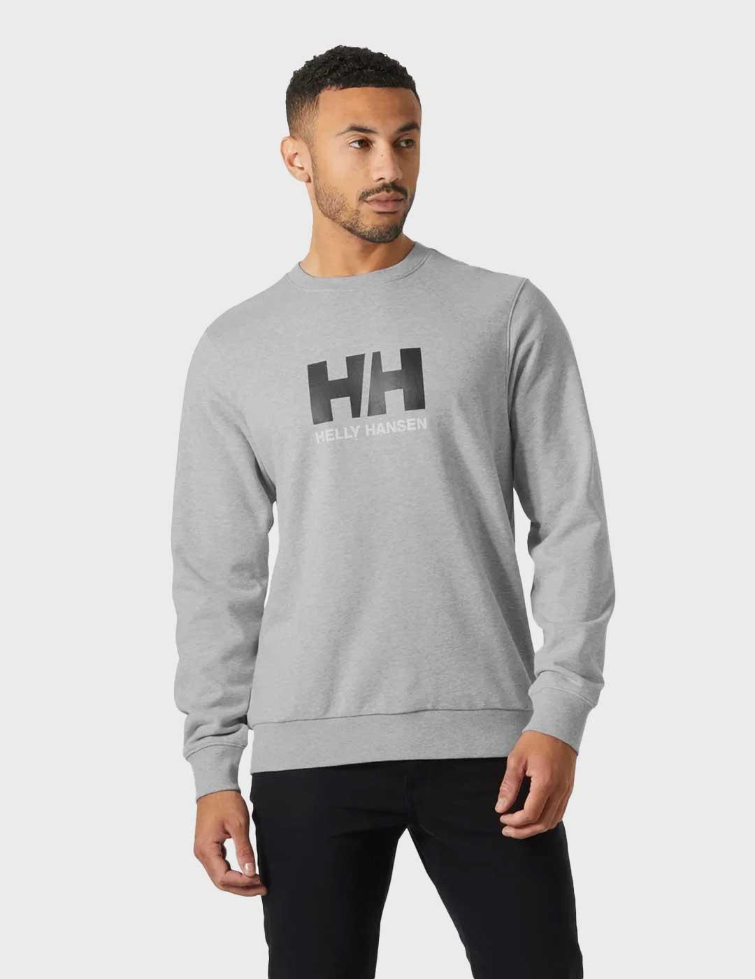 Helly Hansen Logo Crew sudadera gris para hombre