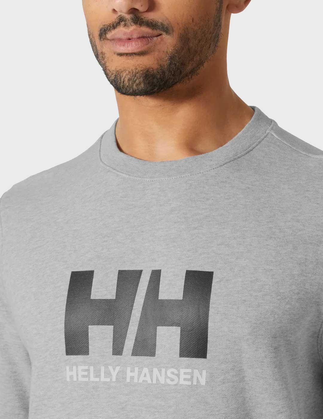 Helly Hansen Logo Crew sudadera gris para hombre