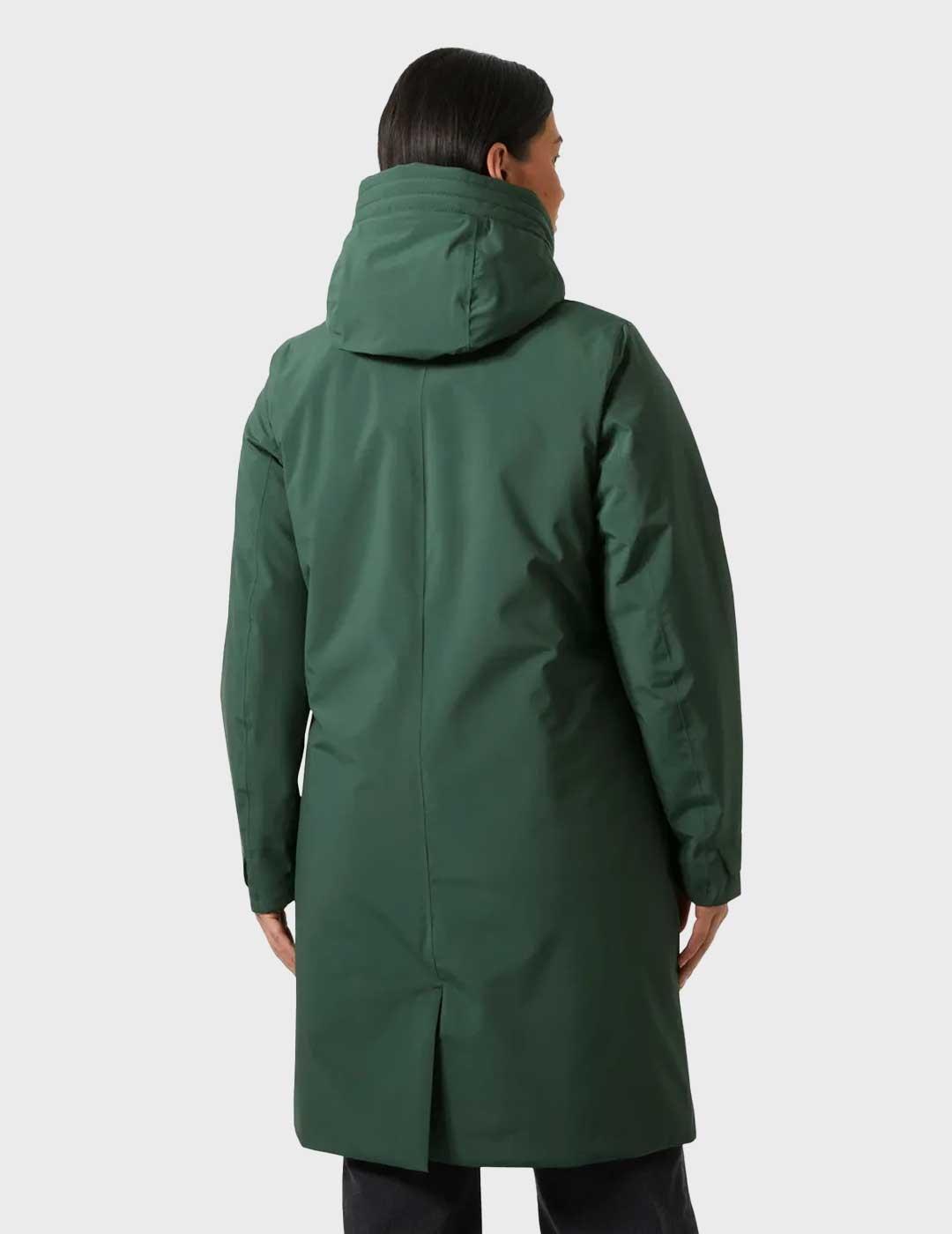 Helly Hansen Victoria Ins Rain abrigo verde para mujer