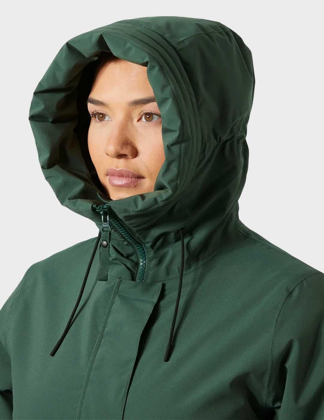 Helly Hansen Victoria Ins Rain abrigo verde para mujer