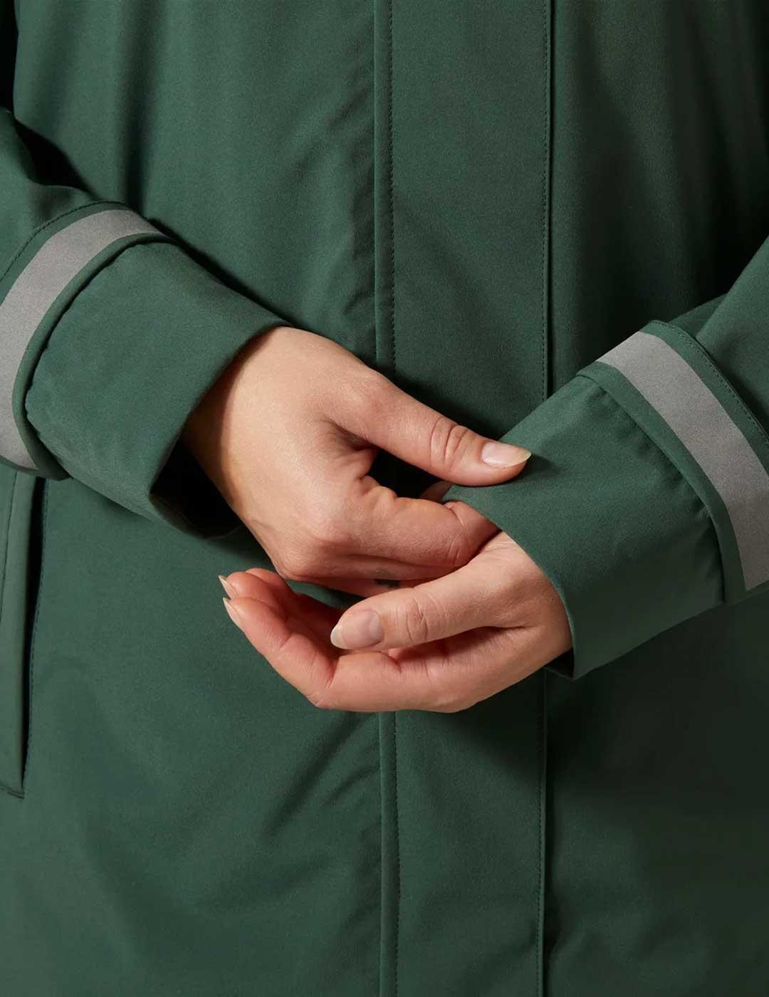 Helly Hansen Victoria Ins Rain abrigo verde para mujer