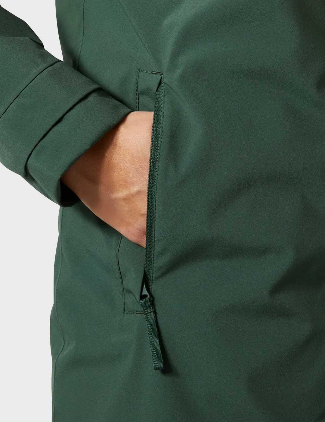 Helly Hansen Victoria Ins Rain abrigo verde para mujer