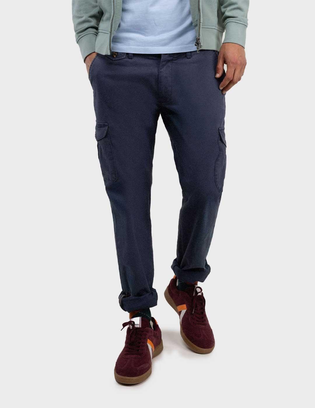 El Ganso pantalón azul marino cargo para hombre