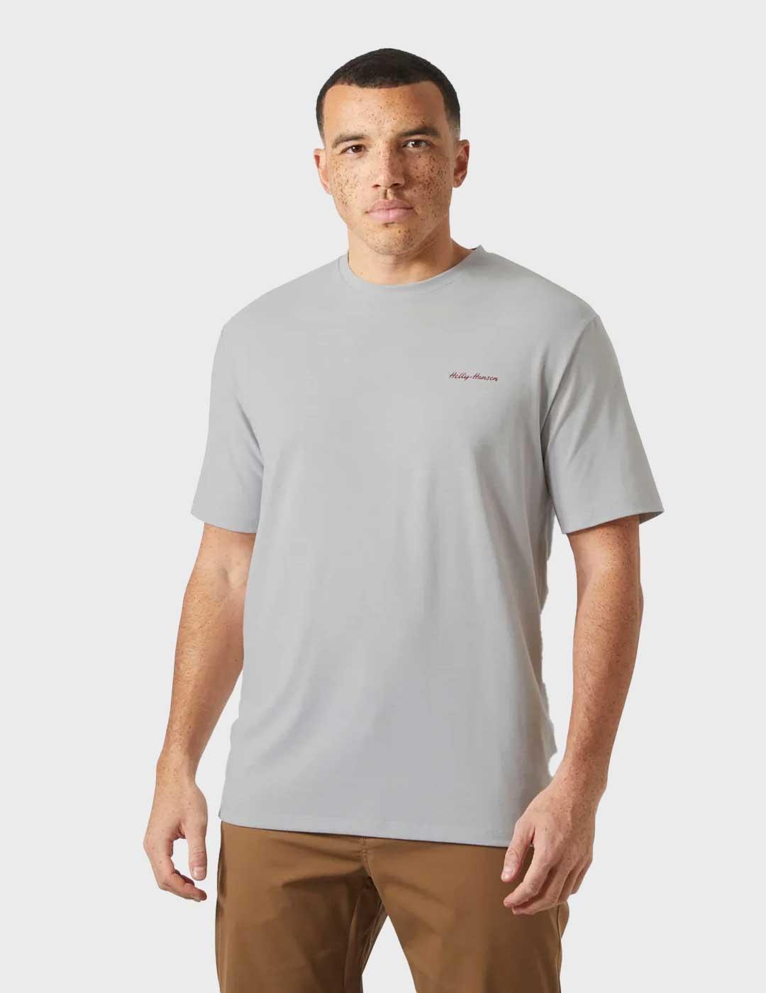 Helly Hansen Skog camiseta gris para hombre
