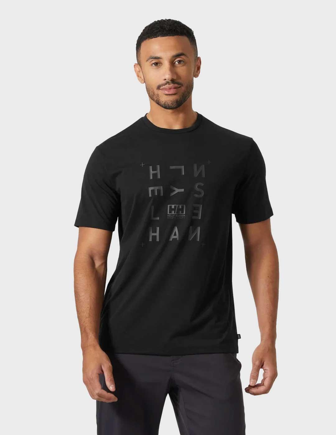 Helly Hansen Skog camiseta negra para hombre