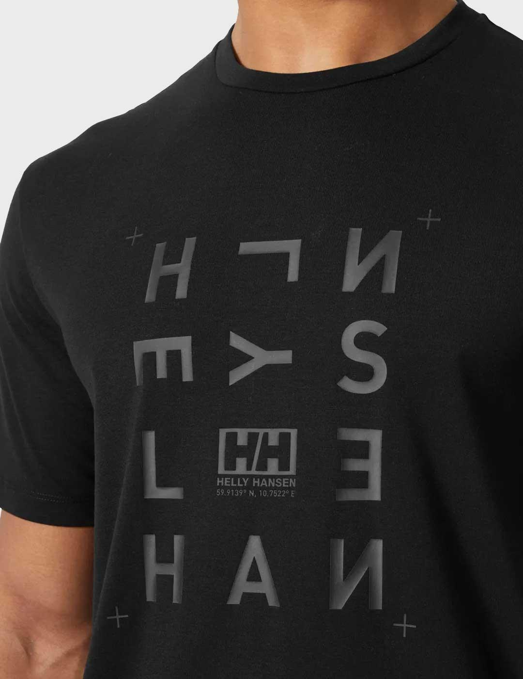 Helly Hansen Skog camiseta negra para hombre